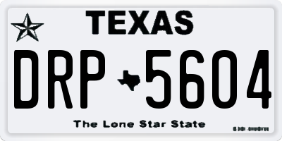 TX license plate DRP5604