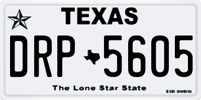 TX license plate DRP5605