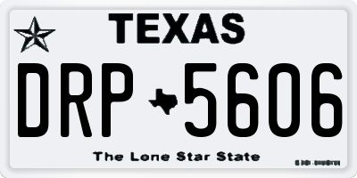 TX license plate DRP5606