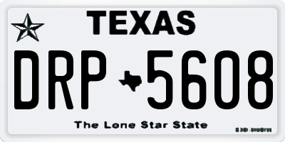 TX license plate DRP5608