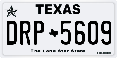TX license plate DRP5609