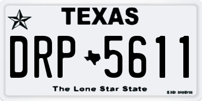 TX license plate DRP5611
