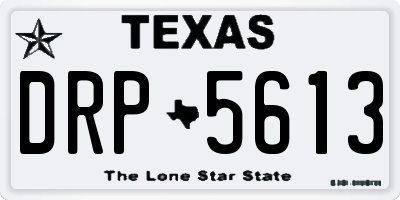 TX license plate DRP5613