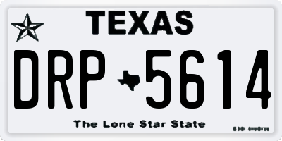 TX license plate DRP5614
