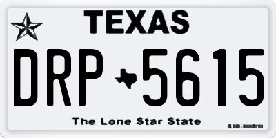 TX license plate DRP5615