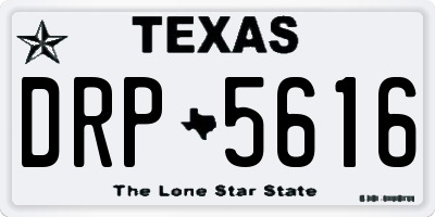 TX license plate DRP5616