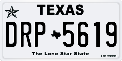 TX license plate DRP5619