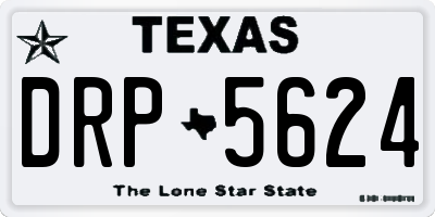 TX license plate DRP5624