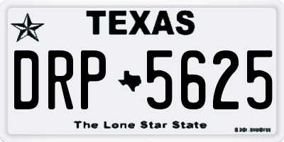 TX license plate DRP5625