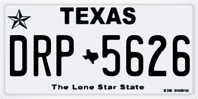 TX license plate DRP5626