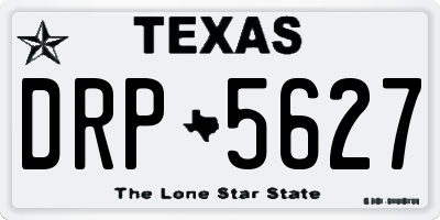 TX license plate DRP5627