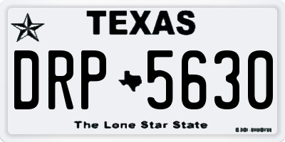 TX license plate DRP5630