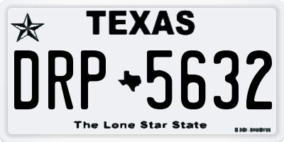 TX license plate DRP5632