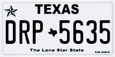 TX license plate DRP5635