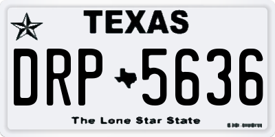 TX license plate DRP5636
