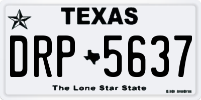 TX license plate DRP5637