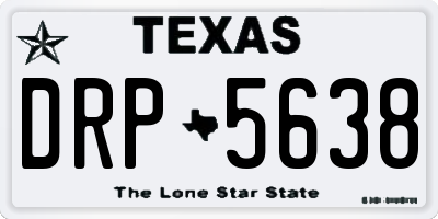 TX license plate DRP5638