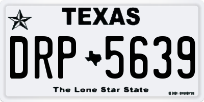 TX license plate DRP5639
