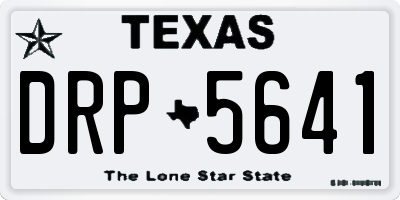 TX license plate DRP5641
