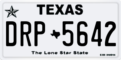 TX license plate DRP5642