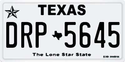 TX license plate DRP5645