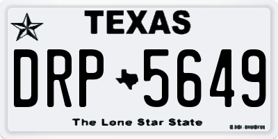 TX license plate DRP5649