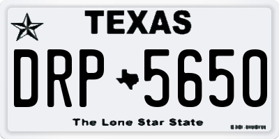 TX license plate DRP5650