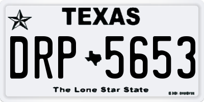 TX license plate DRP5653