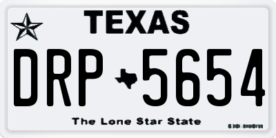 TX license plate DRP5654