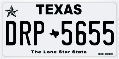 TX license plate DRP5655