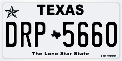 TX license plate DRP5660