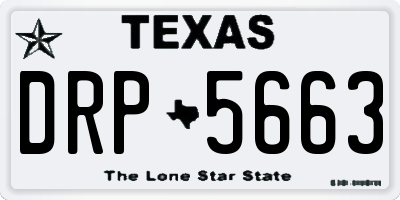 TX license plate DRP5663