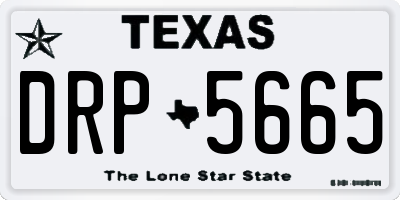 TX license plate DRP5665