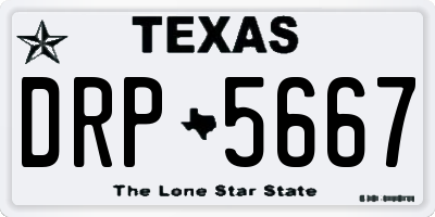 TX license plate DRP5667