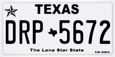 TX license plate DRP5672