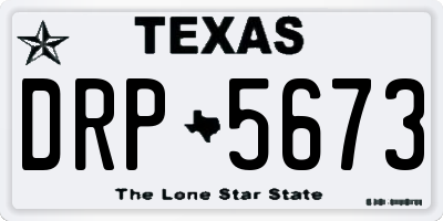 TX license plate DRP5673