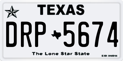 TX license plate DRP5674