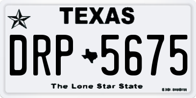 TX license plate DRP5675