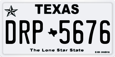 TX license plate DRP5676