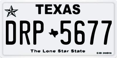 TX license plate DRP5677