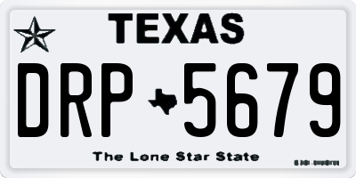 TX license plate DRP5679