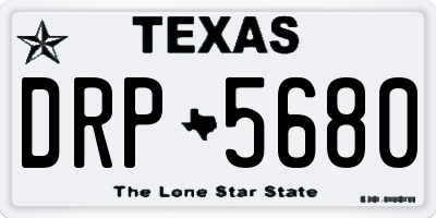 TX license plate DRP5680