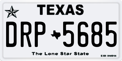 TX license plate DRP5685