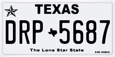 TX license plate DRP5687