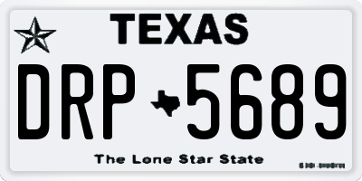 TX license plate DRP5689