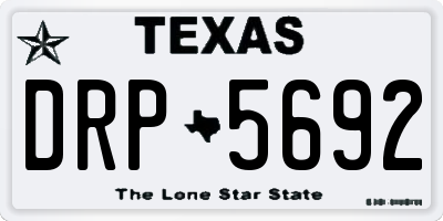 TX license plate DRP5692