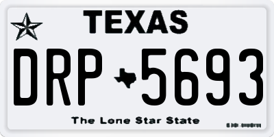 TX license plate DRP5693