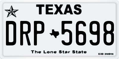TX license plate DRP5698