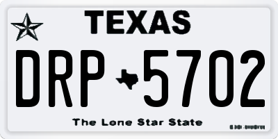 TX license plate DRP5702