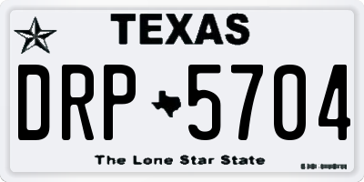 TX license plate DRP5704